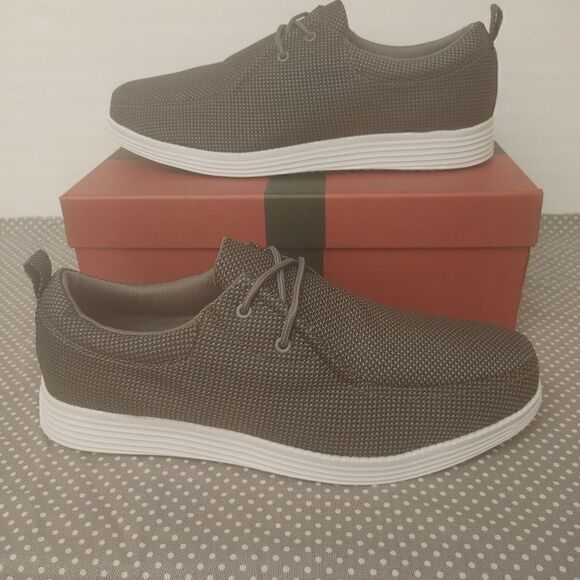 MEN'S AMALI DANIEL 2 GRAY LOW TOP CASUAL MOC TOE SNEAKER. - Picture 3 of 8